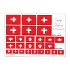 A5 Sticker Sheet Switzerland Flag Vinyl Stickers - Swiss Travel