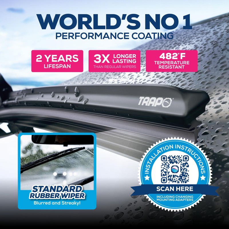 Trapo - 26” Hydrophobic Front Windshield Wiper Blade - Universal