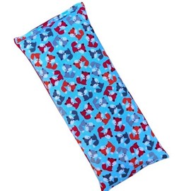 Whiffy Bean Bags Microwave Heating Pad for Kids, Boo Boo Bags Ice Pack for Kids, Microwavable Heat Pack or Cold Compress, Scented or Unscented, 9" x 4" (Foxes, Lavender-Peppermint)