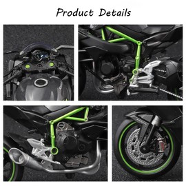 Fuwraixis 1/12 Metal Die-Cast Motorcycle Toy, H2R Alloy Motorcycle Model, Sports Motorcycle Racing Model Series, Men, Children, Boys, Gift, With Decorative Base