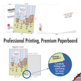 NobleWorks Assortment Pack of 3 Easter Greeting Cards with Envelopes (3 Designs, 1 Each) Funny Fancy Eggs VC8487EAG-C1x3