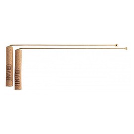 Berk Dowsing rod with cork handle and gold plated ball ends