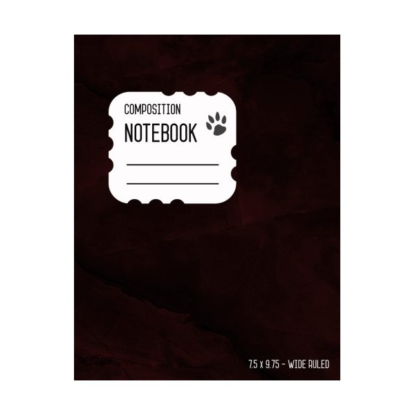 Composition Notebook Wide Ruled: 7.5 x 9.75, Lined Notebook Journal