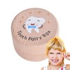 Baby Teeth Keepsake Box - Wood Baby Tooth Container |