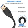 CERRXIAN 4FT USB 3.0 Extension Cable, Coiled USB A Male