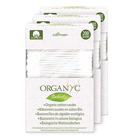 Organyc Cotton buds made from 100% organic cotton in biodegradable packaging, pack of 4 (4 x 200)