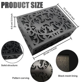 GRAUES Modern black Wooden Doorbell Chime Cover Box – Noise-Reducing, – Decorative Black Wall-Mounted Cover for Chimes | wooden doorbell cover box only (7.75” x 6” x 2.75”)