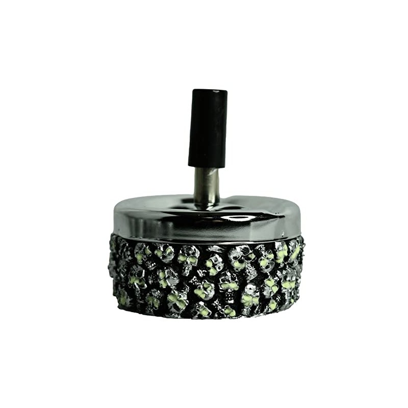 Nulite Glow in the Dark Spinning Ashtray - Skulls