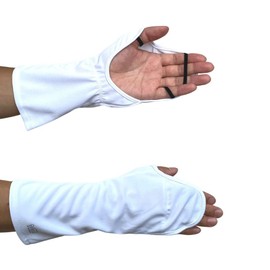 Sunburn Protection UV Protection Hand Cover, Open Palm Type, For Men, Both Hands WhB, white