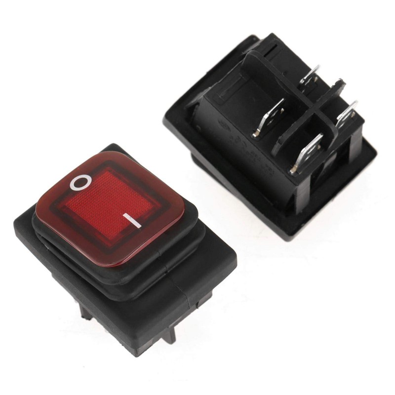 4 Pack IP67 Waterproof Rocker Switch 4 Pin 2 Position