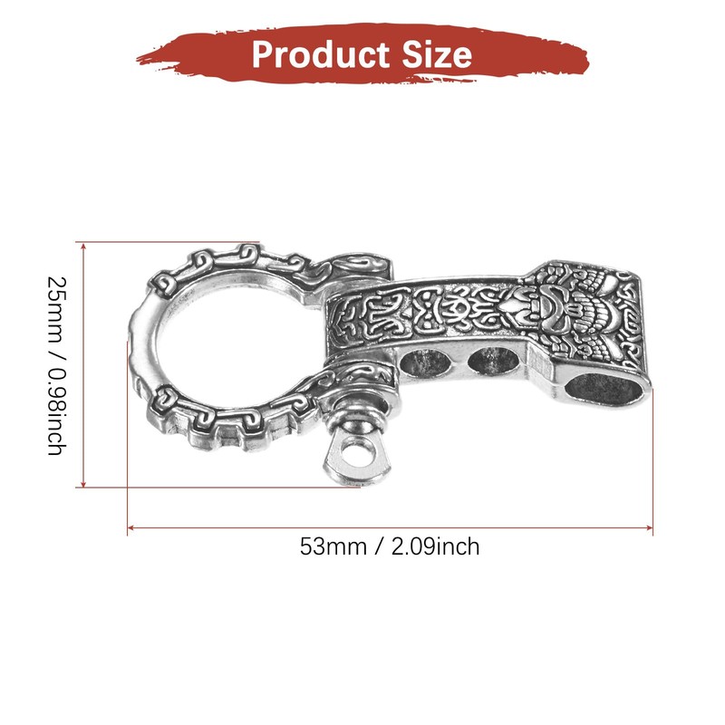 TIXIPEM Paracord Bracelet Shackle Buckle [5PCS] - Adjustable Metal Pattern