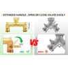 Hose Splitter 2 Way, Heavy Duty Brass Garden Hose Splitter,
