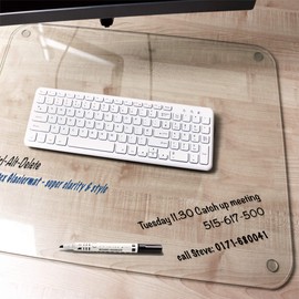 Exclusive Glaciermat® Glass Desk Pad - 19" x 24"