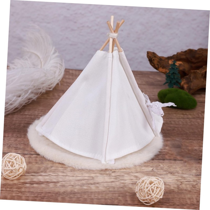 IMIKEYA 1 Set Miniature Camping Tent with Carpet and Pillows