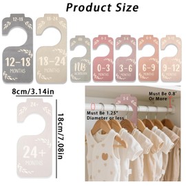 Qwrqwr Baby Closet Dividers Wooden Clothes Hanger Separators for Newborn Boys Girls Kids Boho Wardrobe Organizers Nursery Decor (multicolur)
