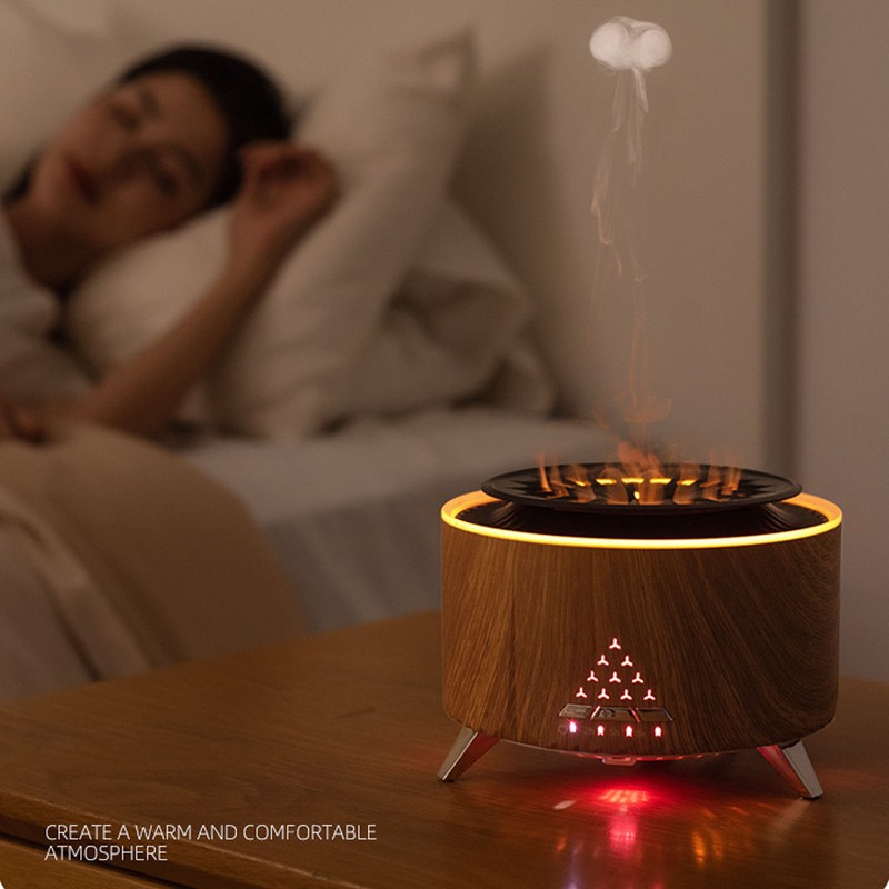 Flame Aroma Diffuser Jellyfish Shape Spray Bluetooth Speaker Flame Atomizing