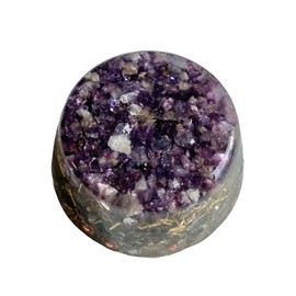 Purple Lepidolite Single Crystal Small Tower Buster Orgone Generator Energy Accumulator PERFECT GIFTING TOOL!!!! Made using Advance Harmonics Orgonite Many Beautiful Ingredients! (Purple Lepidolite)