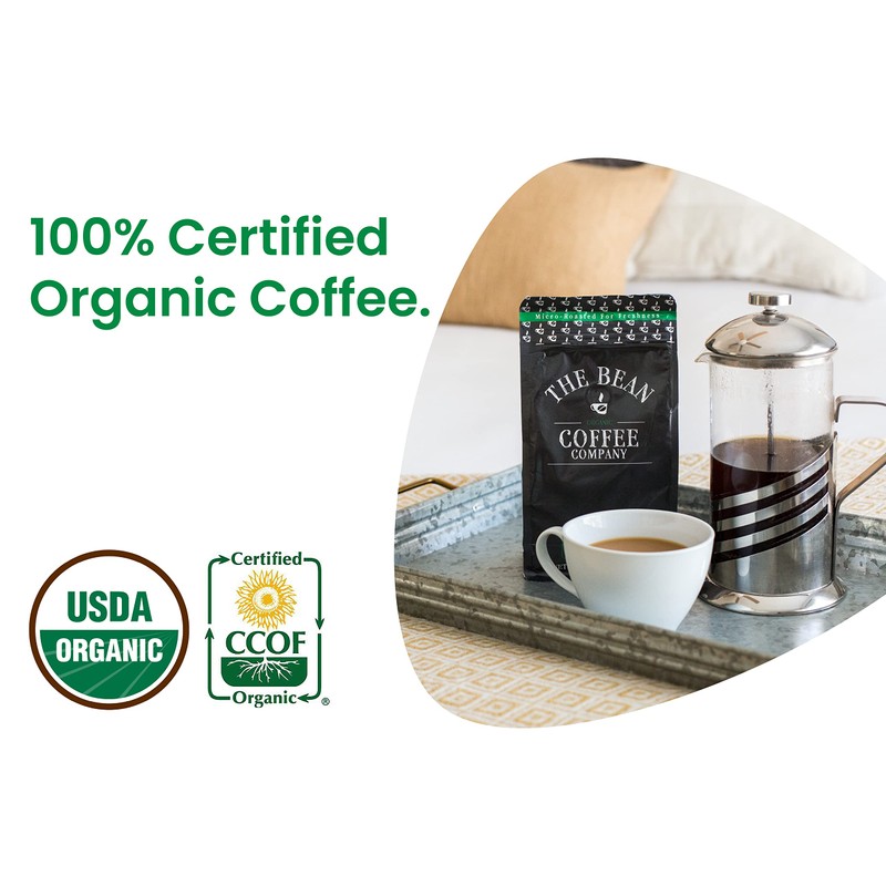 The Bean Organic Coffee Company Water Processed DECAF Peppermint Mocha,