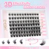 3D Fluffy Eyelash Cluster, EMEDA Individual Eyelash Cluster Eyelash Extensions