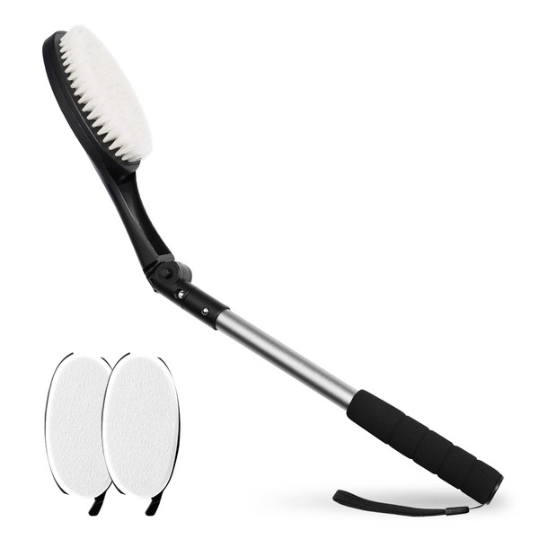 EASACE cepillo para polvo corporal para espalda, cabezal ajustable de