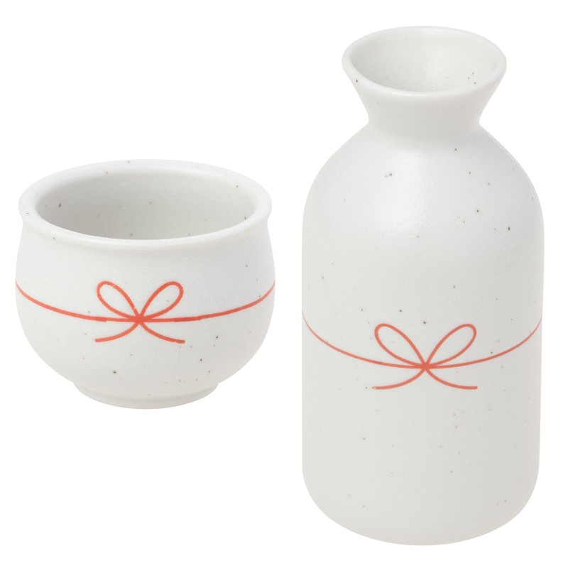 Koyo Pottery 23359 Guinomi Japanese Tableware, Round Knot Guinomi, White