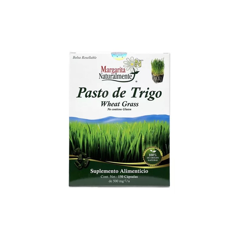Pasto De Trigo (150 Caps) Margarita Naturalmente Sabor Sin Sabor