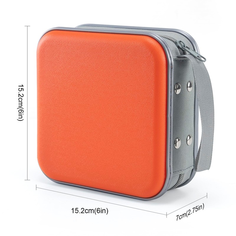 UENTIP CD Case for Car, 48 Capacity, Orange