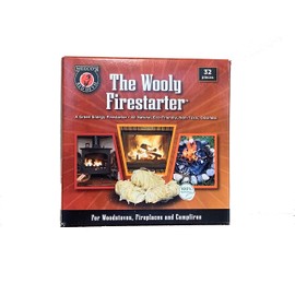 MEECO'S RED DEVIL 42332 All Natural 32 Piece Wooly Firestarters for Woodstoves, Fireplaces, Campfires, Chimineas, Coal Stoves, Pellet Stoves, Fire Pits, Charcoal Grills, and Ceramic Cookers