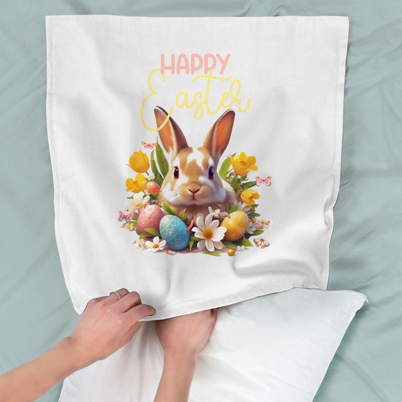 Cushion Cover – Easter Decoration – Happy Easter Bunny Easter