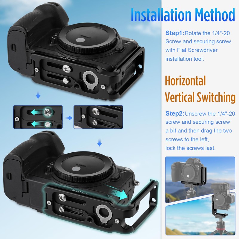 Haoge PNL-Z6II L Bracket for Nikon Z5 Z6 Z7 Z6II