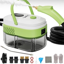 Steam Cleaner,15s Heat-Up,1.4L Tank,Steamer for Cleaning with 10 pcs Accessories,Multi-2500W High Temperature and Pressure handheld steamer,Steam Cleaner for Home,Dirt,Grease,Grout,Tile,Couch and Car