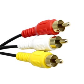 RCA to RCA AV Camcorder Video Cable,3RCA Male to 3RCA Male Plug Stereo Audio Video AUX Cable for Smartphones,MP3, Tablets,Speakers,Home Theater QiCheng&LYS (3RCA to 3RCA 1.8m)