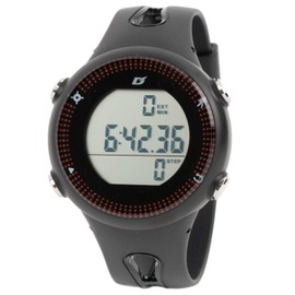 Arias ADWW18111PM-06 Digital Men's Wristwatch, Pedometer, Black x Red, Black, Watch Digital with Pedometer, Stylish