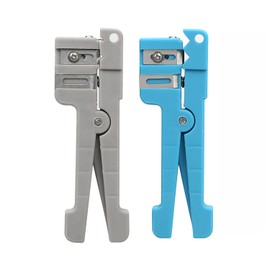 Generic 2-Pack Coax Cable Stripper Fiber Optical Buffer Tube Jacket Stripper 45-163 Blue & 45-162 Gray, 0mm~5.6mm