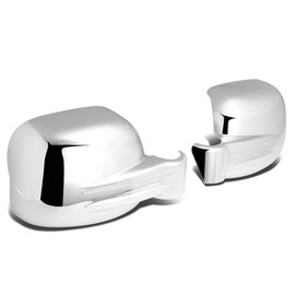 Replacement for Jeep Liberty KJ Pair of Exterior Side Door Mirror Covers (Chrome)