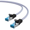 Lumonic CAT8.1 Patchkabel S/FTP 10m | RJ45 | Weiß Blau