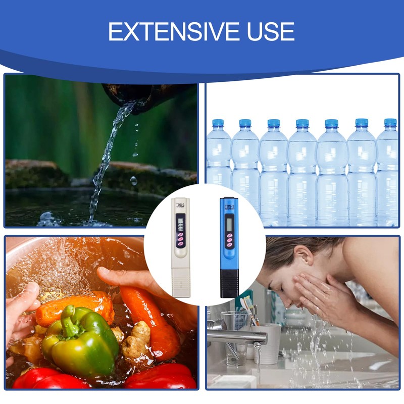 Bettinay 2 PCS Waterproof TDS Meter Digital Water Tester with
