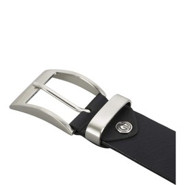 LINDENMANN Men's Leather Belt, Full Cowhide Belt, XXL, Genuine Buffalo Leather Belt, 40 mm, Black, black
