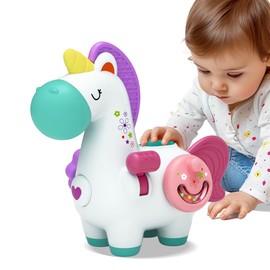 iPlay, iLearn Baby Unicorn Activity Cube, Infant Busy Cube Montessori Toy for 1 Year Old, Babies Carseat Plane Travel Toy, Toddler Sensory Development Learning Birthday Gift 6-9-12-18 Months 2 3 Years