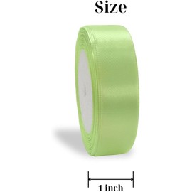 Ribbon 1 inch Kelly Green Ribbons for Crafts Gift Ribbon Satin Solid Ribbon Roll 1 in x 25 Yards