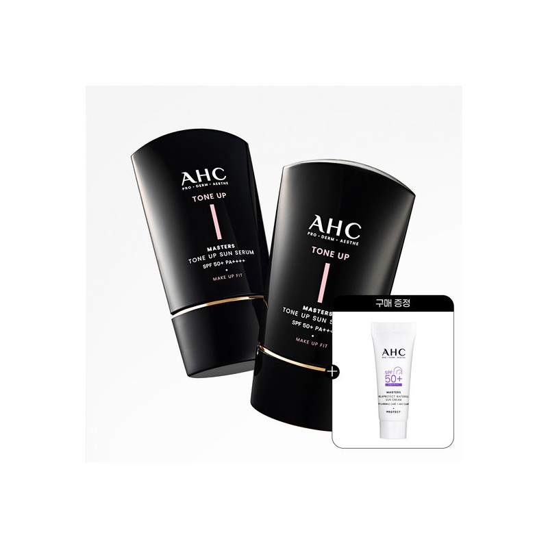 AHC Makeup Fit Masters Tone-Up Sun Serum 50ml x 2