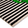 Northlight Green Cactus Striped Coir Outdoor Doormat 18" x 30"