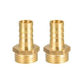 QLXHBOT Brass Hose Barb Fitting,Adapter,Standard 3/4" npt to1/2"barb 2 Pcs for connecting a hose to a male threaded connection of a different diameter