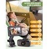 Wireless Baby Car Camera - 40 Hours Rechargeable Battery with