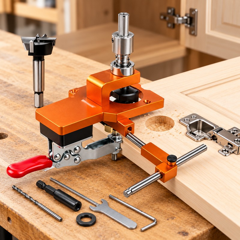 35mm Concealed Hinge Jig Set for Cabinet Doors – Aluminum
