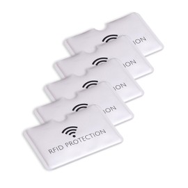 Benrii Anti-Skimming Case, Set of 5, Credit Card, Interference, Anti-Magnetic, Magnetic Shield, Card Protector, Card Case