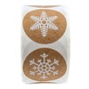 Snowflake Stickers for Business Packaging and Greeting Cards - 1
