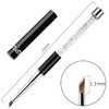 SILPECWEE 3Pcs Ombre Nail Brush, Acrylic Nail Art Brushes, Nail