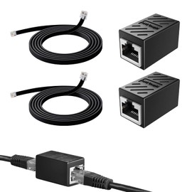 CHUMHU RJ11 to RJ45 Adapter, 4Pack Ph-one to Ethernet Adapter, RJ11 to Bt Adapte r, R J 11 Connector, RJ45 to R J 11 Adapte r, R J 11 to R J45 Adapte r, Phone Jack to Ethernet Adapte r Connector