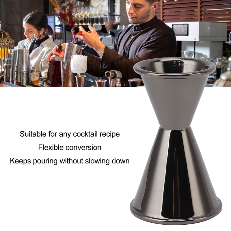 Cocktail Jigger Double Sided Stainless Steel Bar Shot Measuring Cup